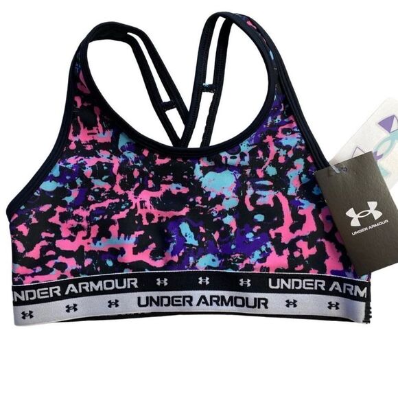 Under Armour Youth Medium Crossback
Printed Sports Bra - Picture 1 of 6